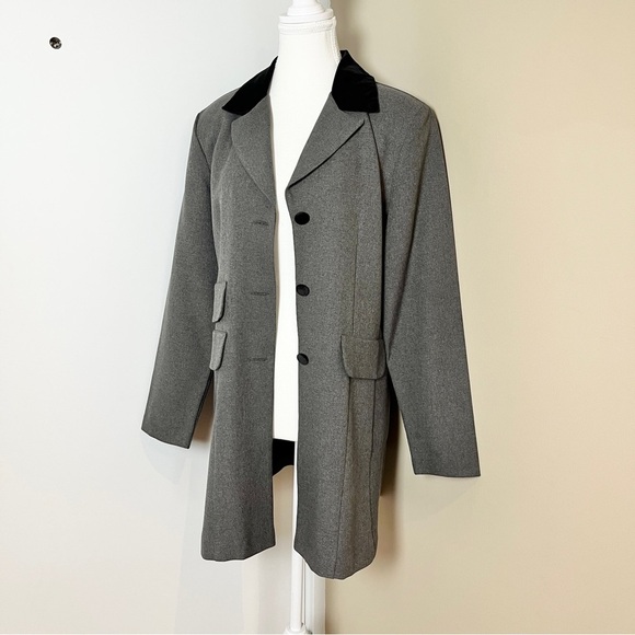 Vintage Amoretti Gray Blazer  Made in Canada  Academia Preppy Classic  Size M - Picture 5 of 12